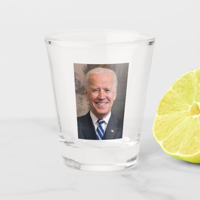 Verre A Shot Photo de Joe Biden Portrait (Devant)