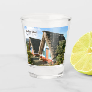 Verre A Shot Photo de l'île de Madère avec Maisons Typiques, Po