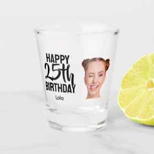 Verre A Shot Photo de visage personnalisée drôle pour femmes 25