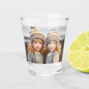 Verre A Shot Photo personnelle Visage Fun Anniversaire Photo