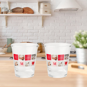 Verre A Shot Photo Rouge et rose Meilleure mère Ever Venin