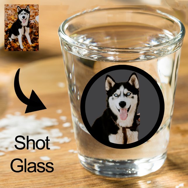 Verre A Shot Photo unique Black Stocking Stuffer Pet Amoureux d (Créateur téléchargé)