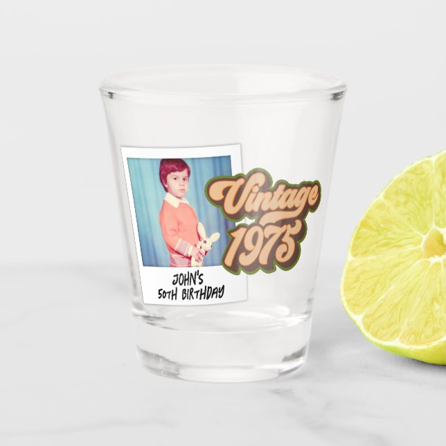 Verre A Shot Photo vintage 1975 50e anniversaire  (Devant)