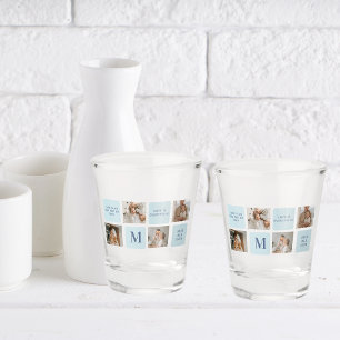 Verre A Shot Photos de Collage moderne Bleu Meilleurs Pères Cad