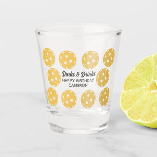 Verre A Shot Pickleball Party Dinks & Boissons Texte personnali