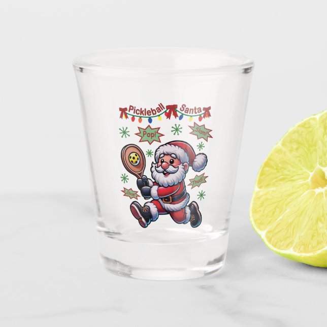 Verre A Shot Pickleball Santa Claus Christmas (Devant)