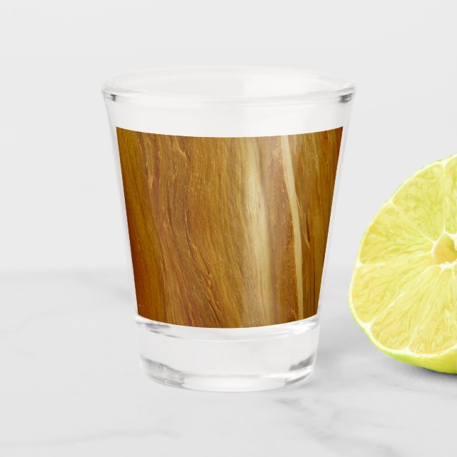 Verre A Shot Pine Wood II Faux Texture en bois (Devant)