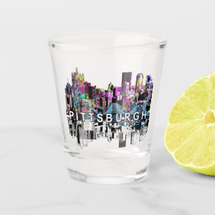 Verre A Shot Pittsburgh, Pennsylvanie en graffiti Tiré