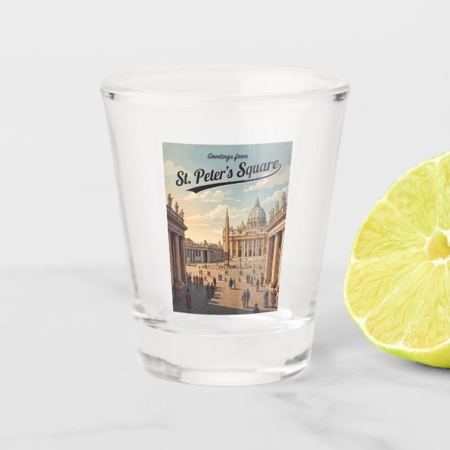 Verre A Shot Place Saint-Pierre Vatican (Devant)