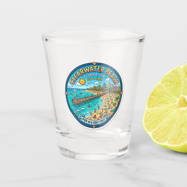 Verre A Shot Plage de Clearwater USA (Devant)
