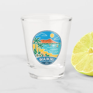 Verre A Shot Plage de Waikiki Hawaï