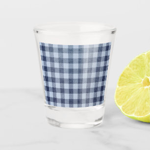 Verre A Shot Plaid bleu