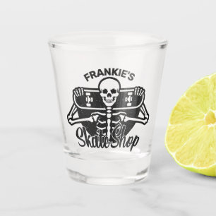Verre A Shot Planche à roulettes crâne ADD NOM personnalisée Bo