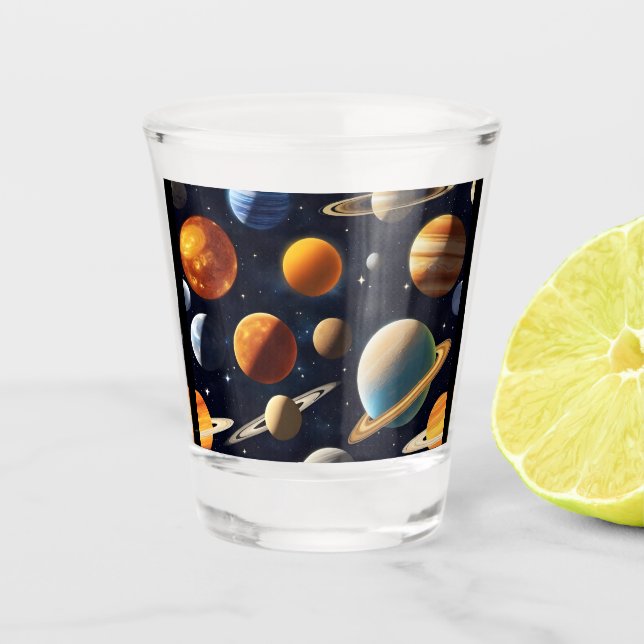 Verre A Shot Planètes spatiales 2 (Devant)