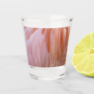 Verre A Shot Plumes de Flamant rose dans les tons roses