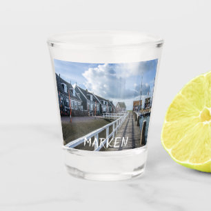Verre A Shot Poche en bois à Marken, Pays-Bas