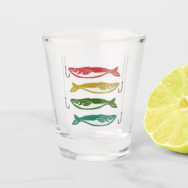 Verre A Shot Poisson couleur avec crochets de poisson (Devant)