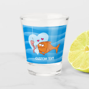 Verre A Shot Poisson et appât en amour