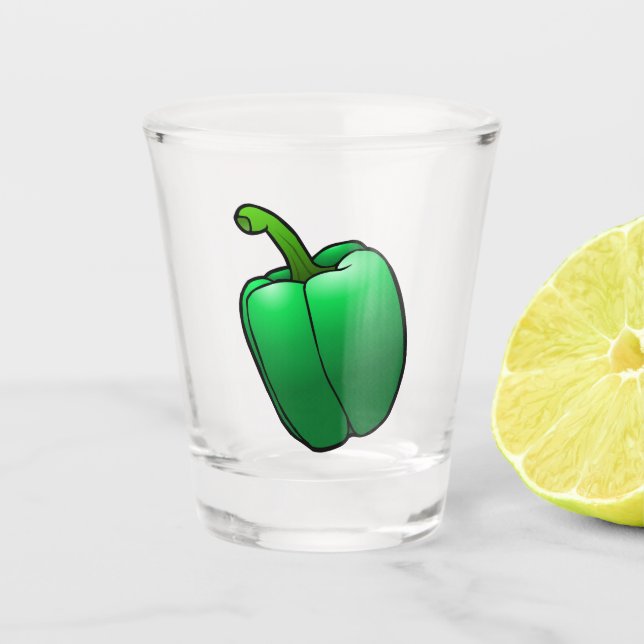 Verre A Shot Poivron Vert (Devant)