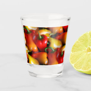 Verre A Shot Poivrons rouges et jaunes