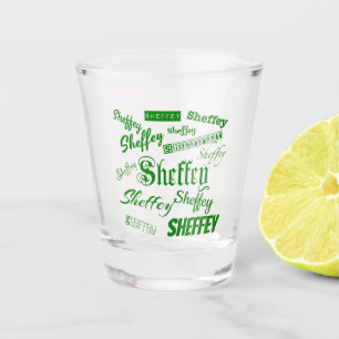 Verre A Shot Polices vertes Sheffey - 9568