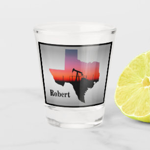 Verre A Shot Pompe de puits d'huile - forme Texas Personnalisé