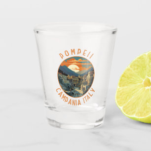 Verre A Shot Pompeii Campanie Italie Cercle en détresse rétro
