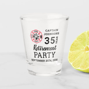 Verre A Shot Pompier retraite Maltais Croix personnalisée