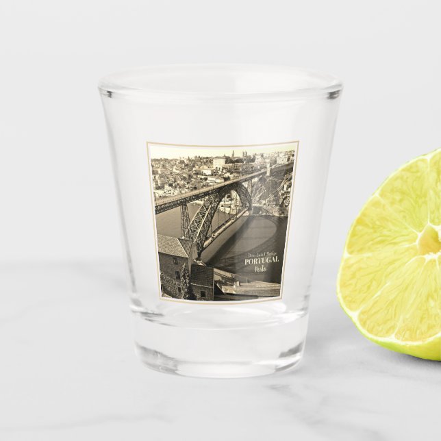 Verre A Shot Pont Porto au-dessus du fleuve Douro, Portugal, sé (Devant)