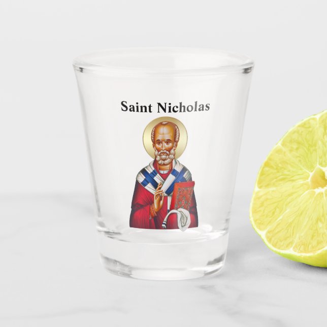 Verre A Shot Porte-clés Saint Nicolas gravé (Devant)