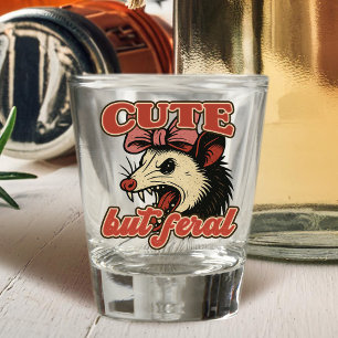 Verre A Shot Possum mignon mais féral : Humour Sarcastique Vint