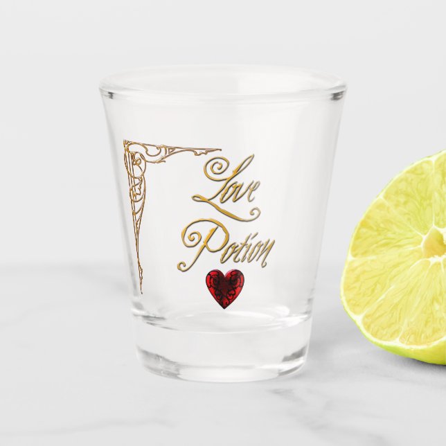 Verre A Shot Potion d'amour de Goth Whimsical (Devant)
