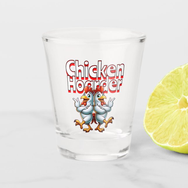 Verre A Shot Poule drôle à accumuler (Devant)