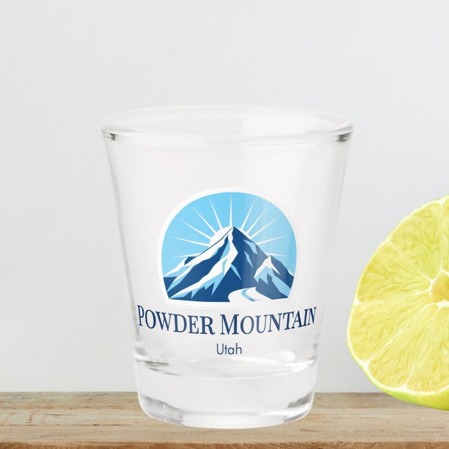 Verre A Shot  Powder Mountain utah Shot glass (Créateur téléchargé)