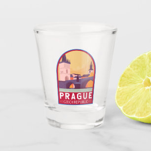 Verre A Shot Prague République tchèque Travel Art Vintage