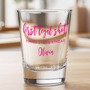 Verre A Shot Première prise juridique moderne Hot Pink 21e anni