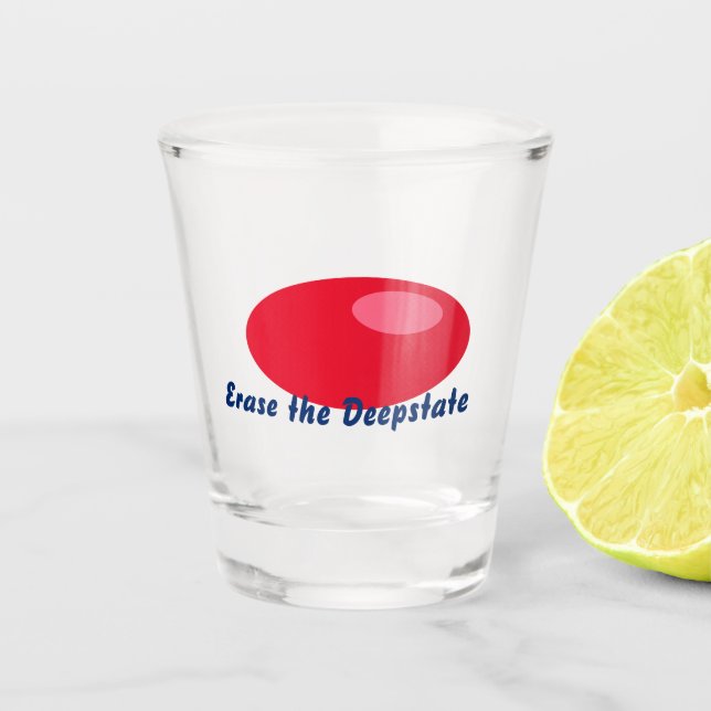Verre A Shot Prenez la pilule rouge Oval Sticker (Devant)