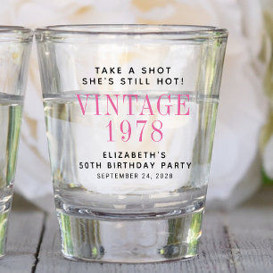 Verre A Shot Prenez une photo 50e fête d'anniversaire Favor