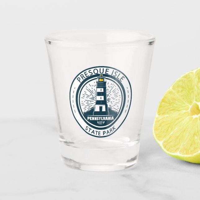 Verre A Shot Presque Isle State Park Pennsylvania Badge (Devant)