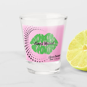 Verre A Shot "Presque mariés" Vert de jalousie Lèvres brûlantes