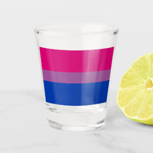 Verre A Shot Pride bisexuelle (Bi Drapeau)