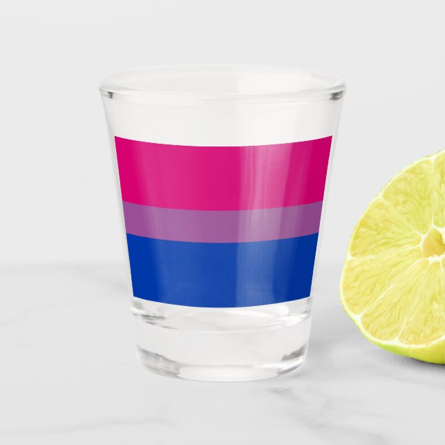 Verre A Shot Pride bisexuelle (Bi Drapeau) (Devant)
