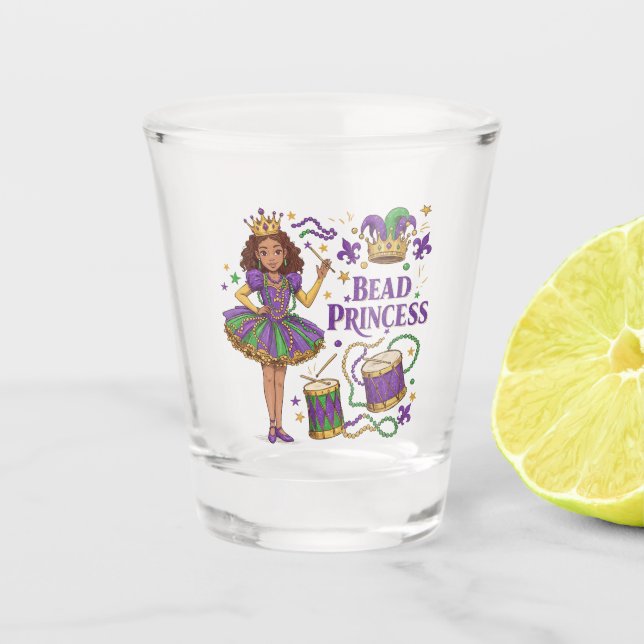 Verre A Shot Princesse de Perles - Mardi Gras (Devant)