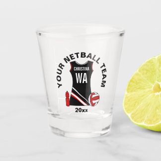 Verre A Shot Prix personnalisé de l'équipe de joueur de netball