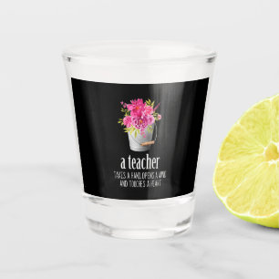 Verre A Shot Professeur Cadeaux Un Enseignant Prend La Main