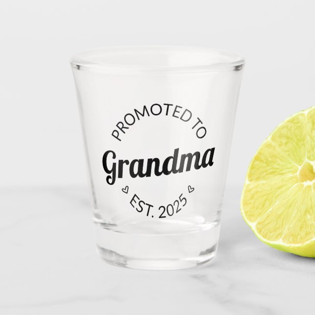 Verre A Shot Promu À Grand-Mère Est. 2025 I (Devant)