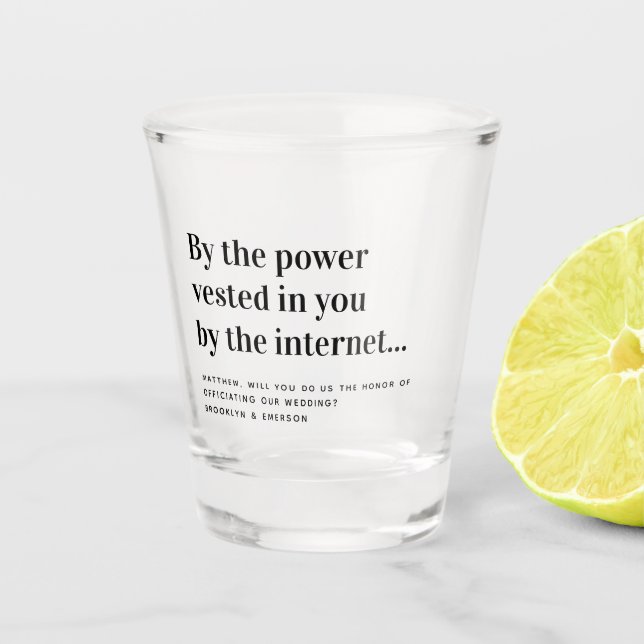 Verre A Shot Proposition officielle amusante Mariez-nous (Devant)