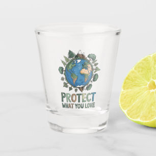 Verre A Shot Protégez ce que vous aimez" Conception De l'enviro