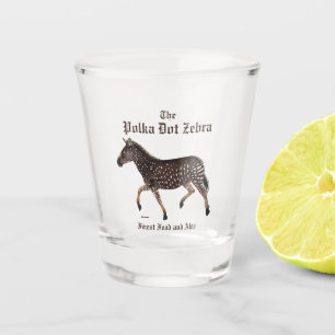 Verre A Shot Pub anglais Polka Dot Zebra