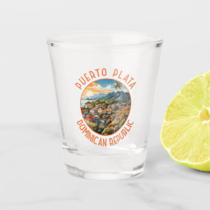 Verre A Shot Puerto Plata République Dominicaine Sunset Retro